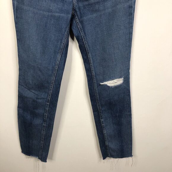 Rag & Bone Womens Size 26 High Rise Distressed Ankle Skinny Blue Jeans In Pamela - Picture 6 of 10